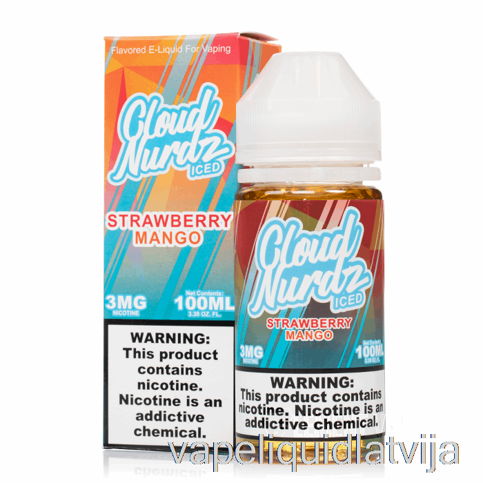 Ledus Zemeņu Mango - Mākonis Nurdz - 100ml 0mg Vape šķidrums